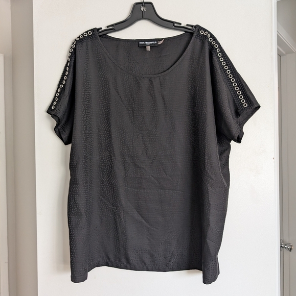 Karl Lagerfeld Black Top - Picture 1 of 5